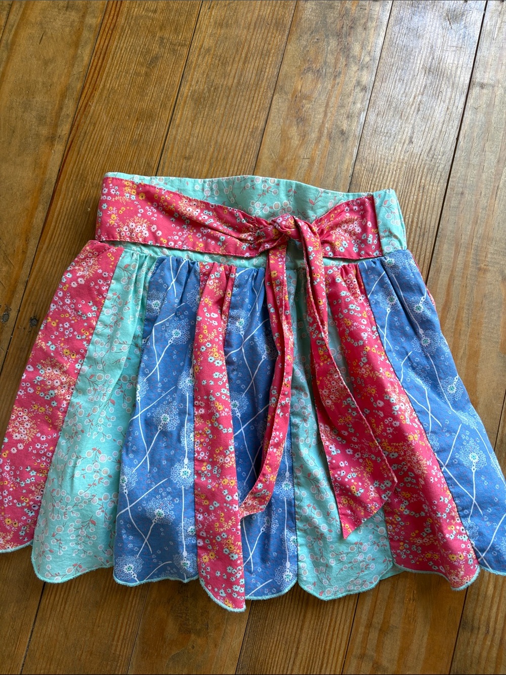 Matilda Jane Pink, Blue & Mint Floral Tie-Waist Skater Skirt